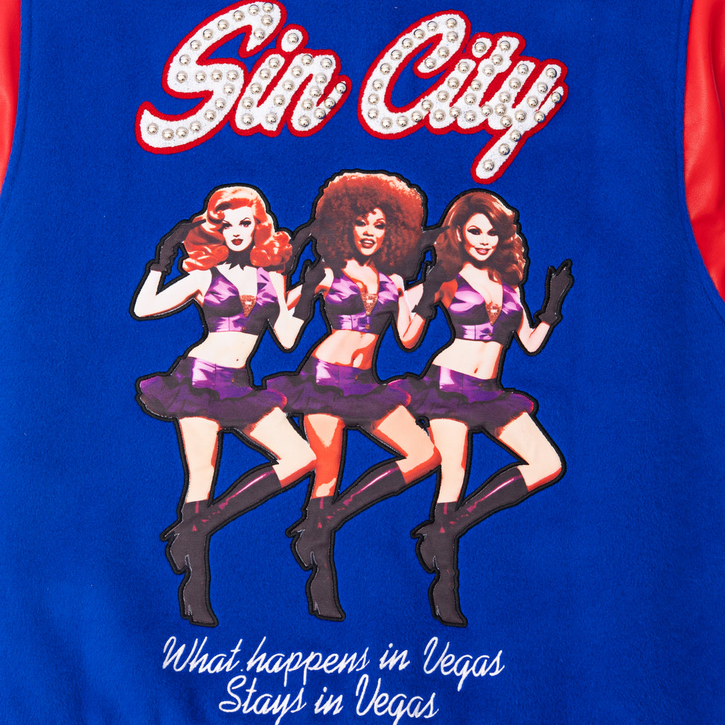 BLUE Sin City Varsity Jacket