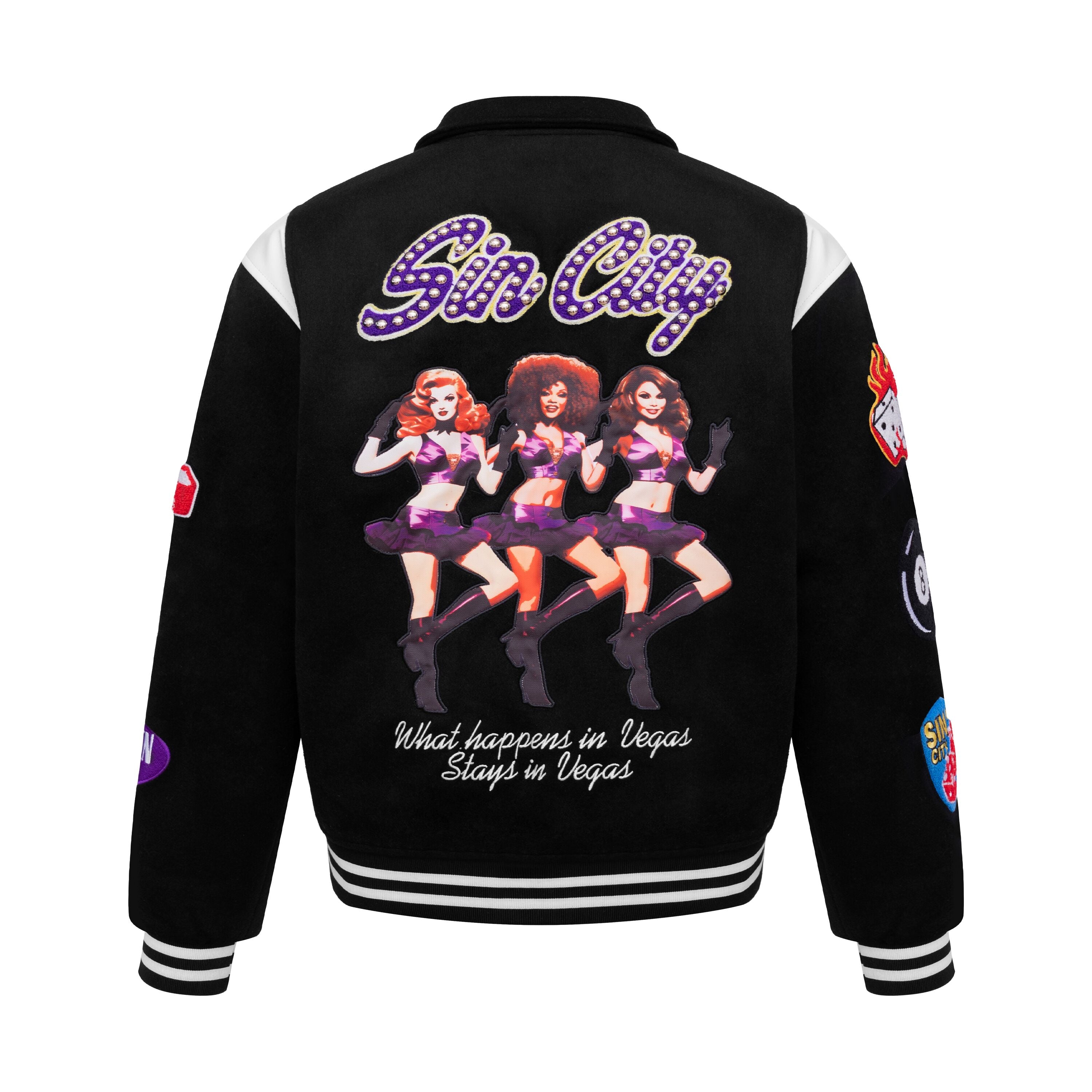 BLACK Sin City Varsity Jacket
