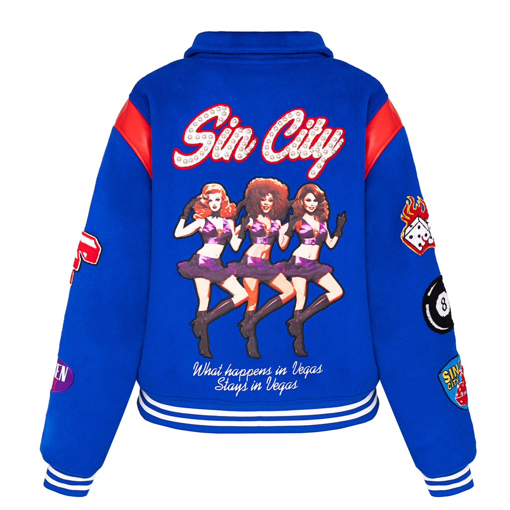 BLUE Sin City Varsity Jacket