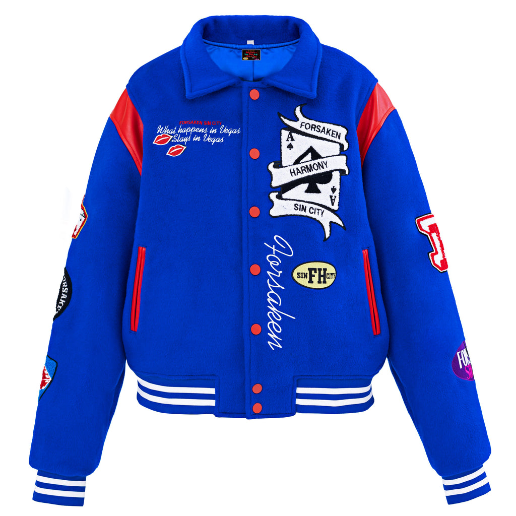 BLUE Sin City Varsity Jacket