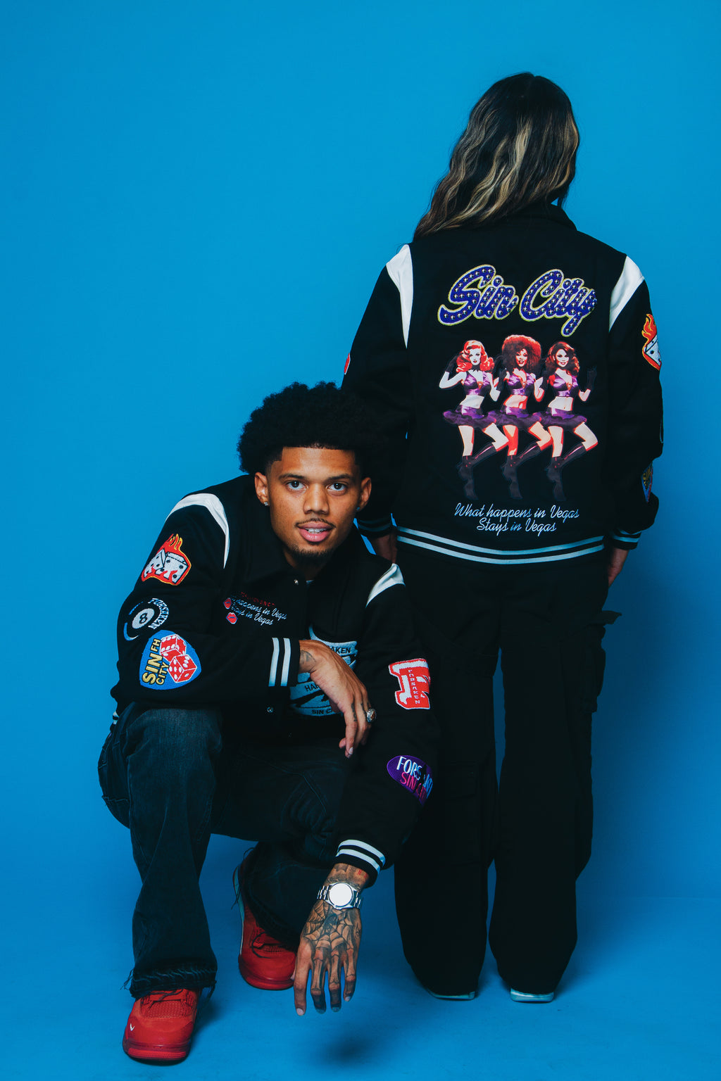 BLACK Sin City Varsity Jacket