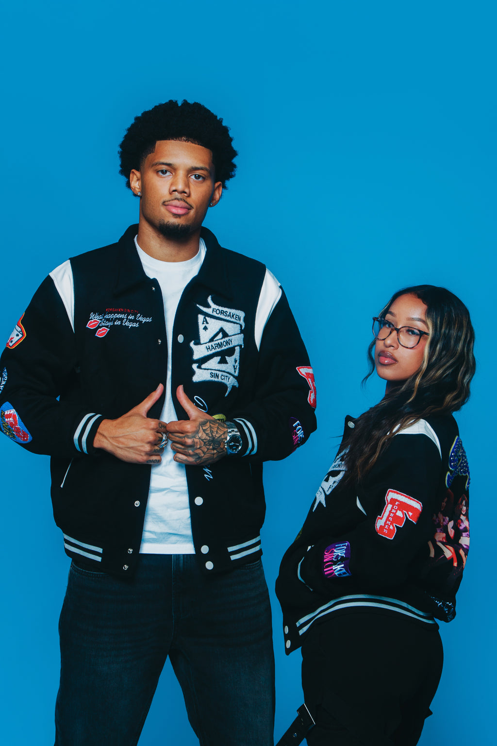 BLACK Sin City Varsity Jacket