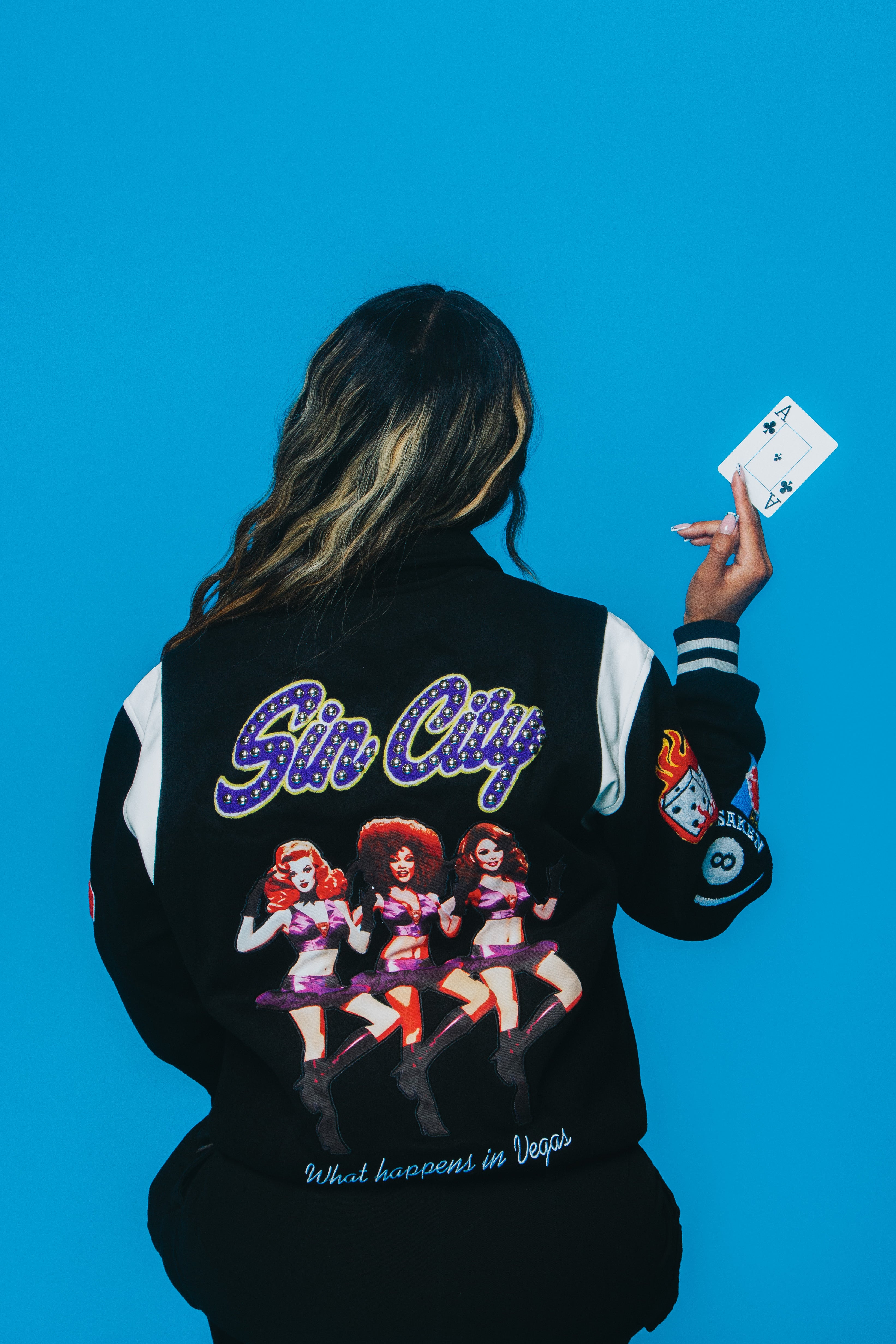 BLACK Sin City Varsity Jacket