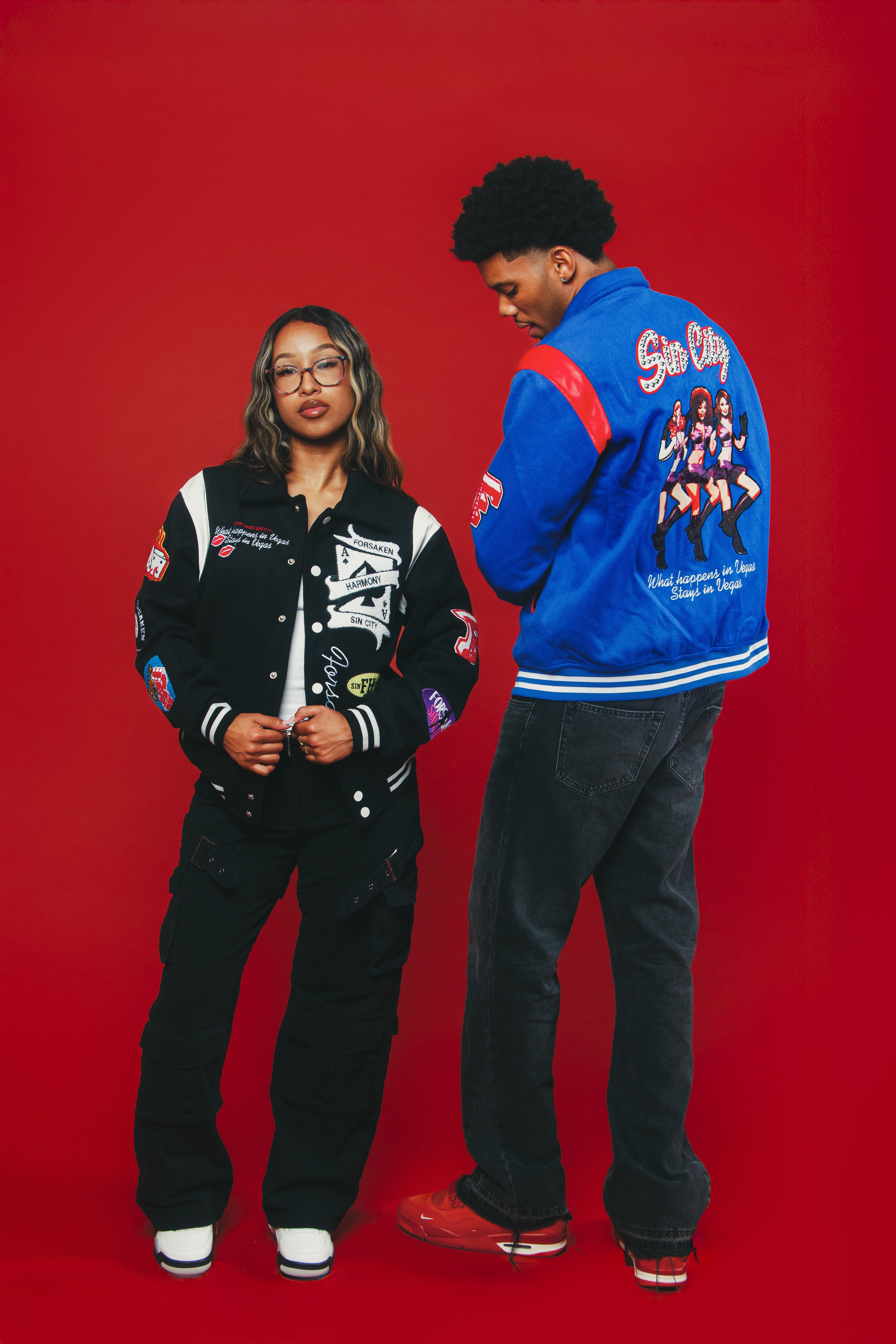 BLUE Sin City Varsity Jacket