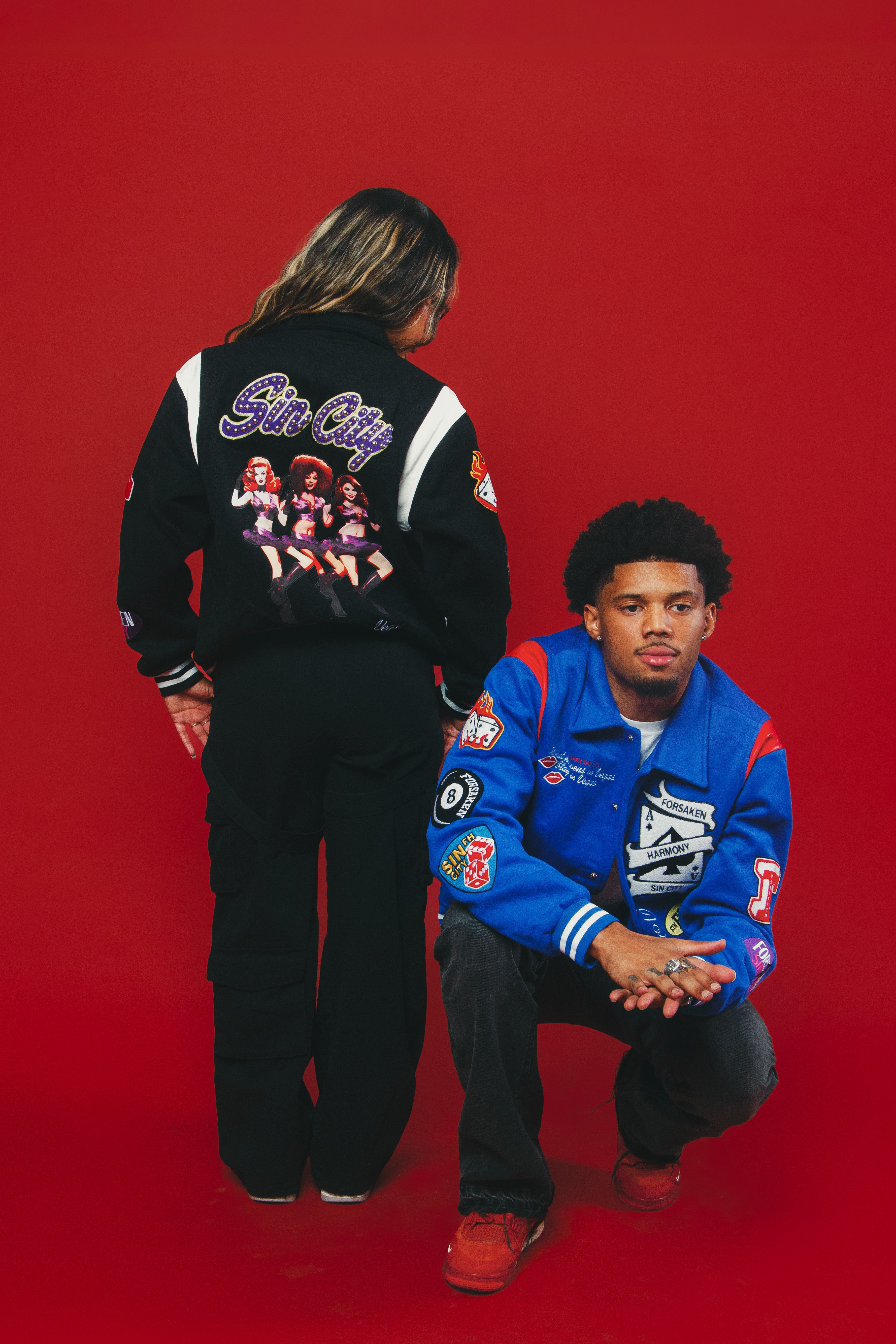BLUE Sin City Varsity Jacket