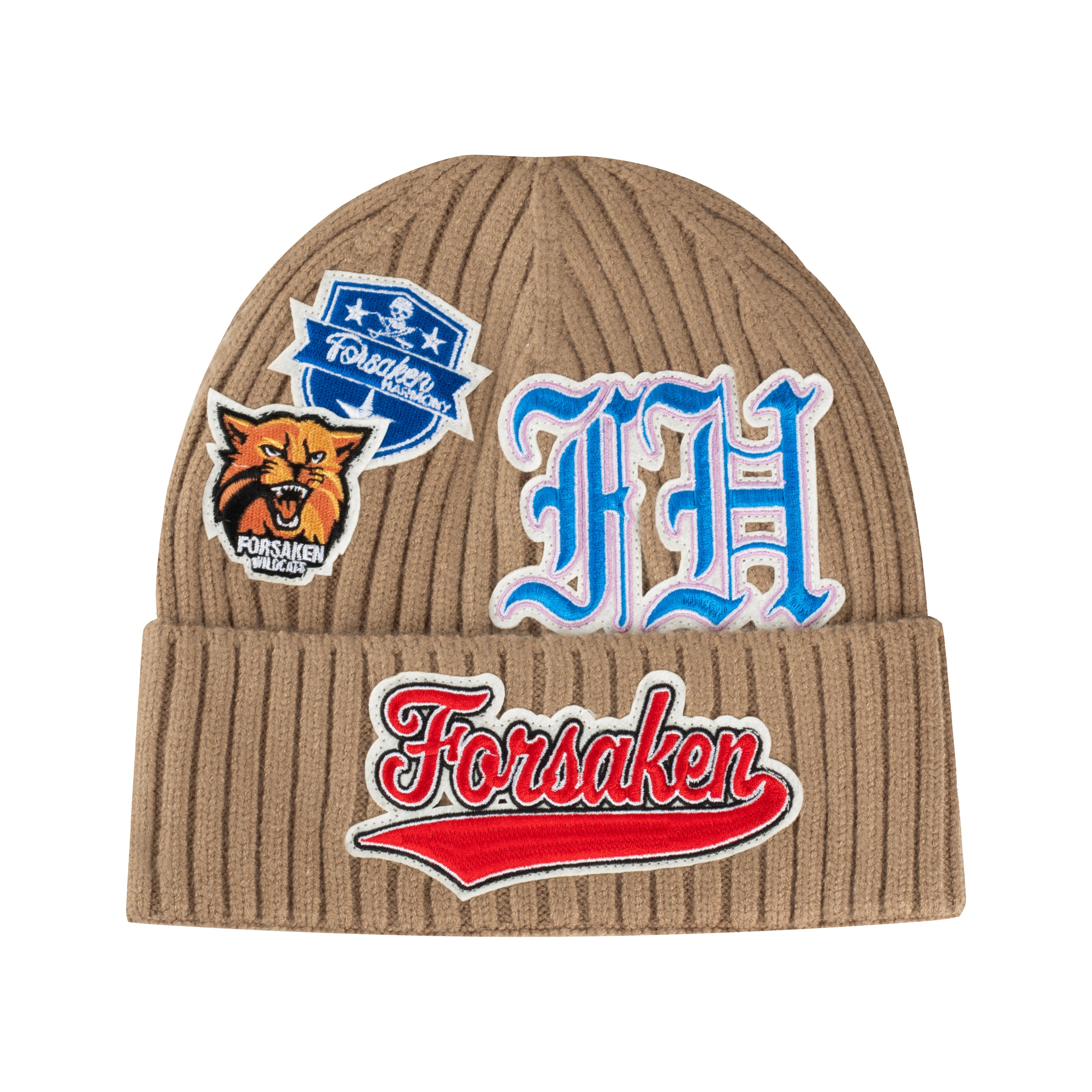 Beige FH Knit Beanie